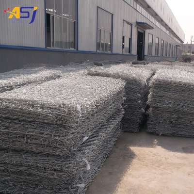 Flood protection 4mm hot dip galvanized woven gabion box wire fencing