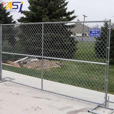 Easily assembled feature hot dipped galvanized temporary fence penal with mesh infilling